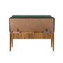 Hanah Home Banco Vina Bank Green, Atlantic - Banco moderno con almacenamiento, Pino Atlantico y Verde, 110x85x40 cm, Tablero melamina y Lino